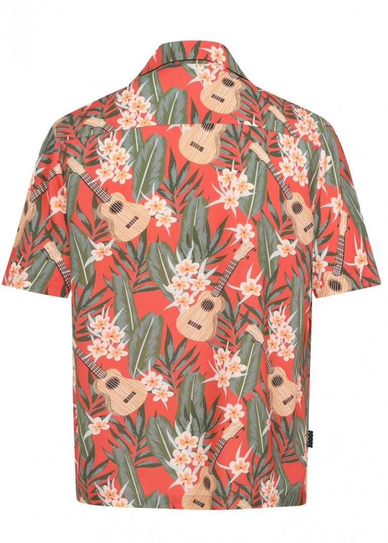 Chet Rock Mens Ukulele 50's Shirt Orange