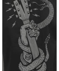 Chet Rock Mens Rattlesnake 50's Bowling Shirt Black New In