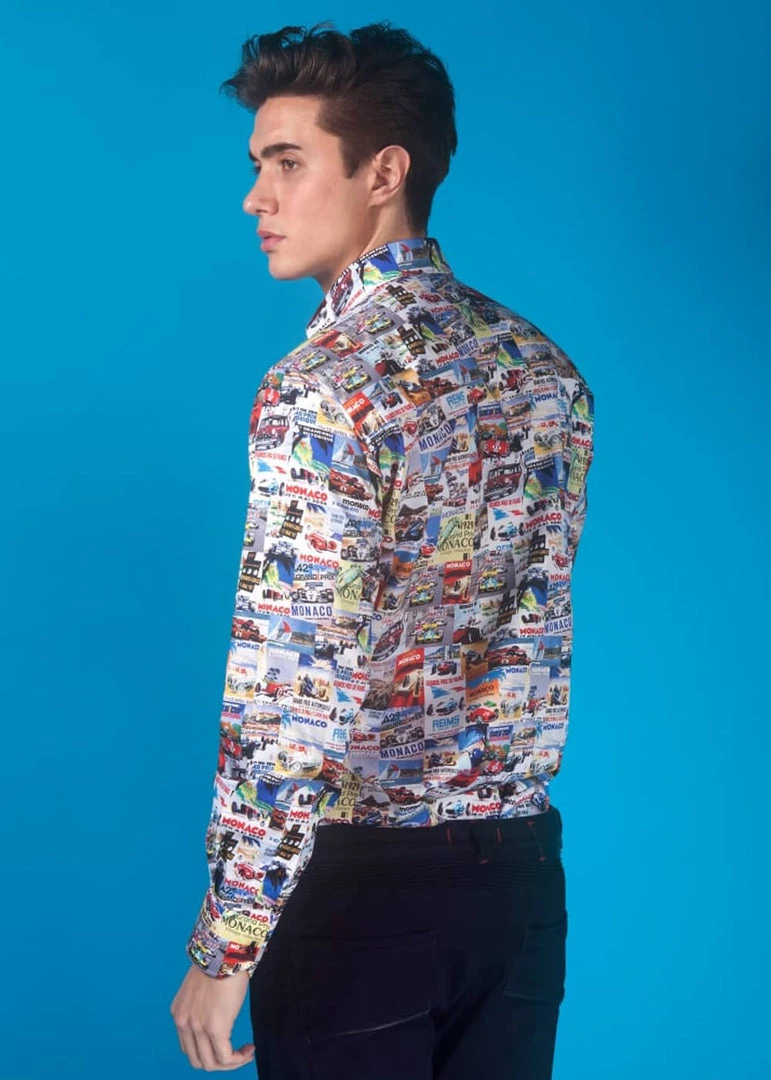Claudio Lugli Mens Monaco Grand Prix Shirt Multi