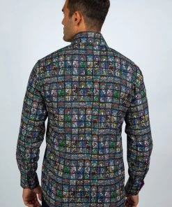 Claudio Lugli Heren Stained Glass Saints Shirt New In