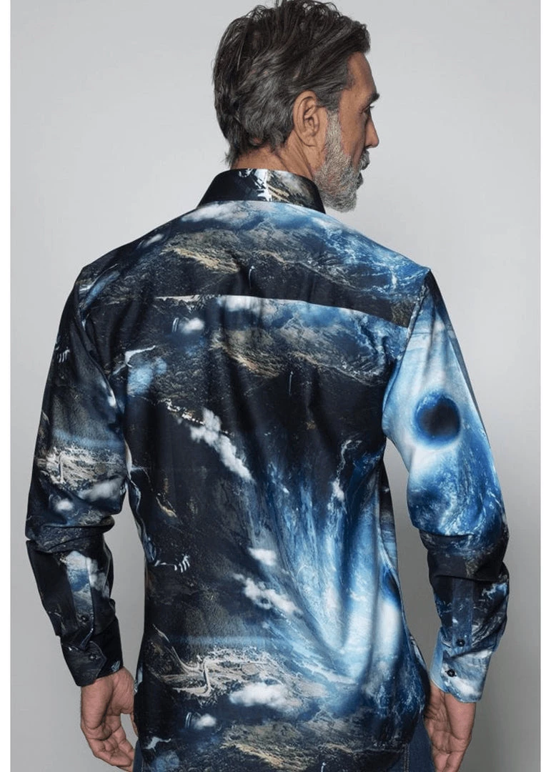 Claudio Lugli Mens Space Walk Shirt Black New In