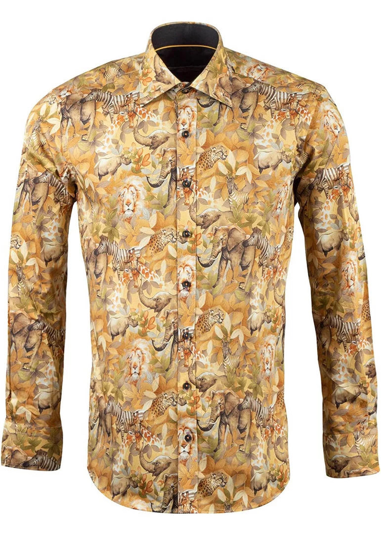 Claudio Lugli Mens Safari Shirt Beige