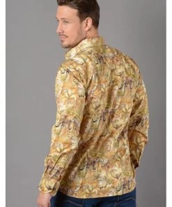 Claudio Lugli Mens Safari Shirt Beige