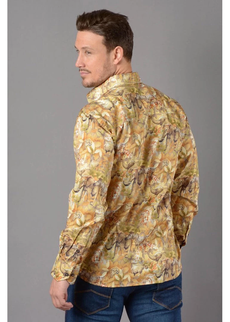 Claudio Lugli Mens Safari Shirt Beige