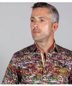 New In Claudio Lugli Mens Bicycles Shirt Brown