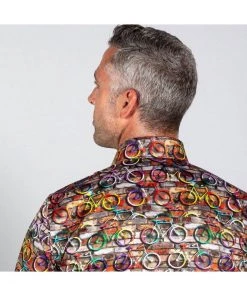 New In Claudio Lugli Mens Bicycles Shirt Brown