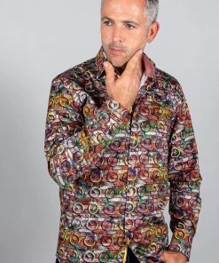 New In Claudio Lugli Mens Bicycles Shirt Brown