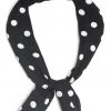 New In Collectif Polkadot 50's Bandana With Wire Black White