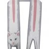 Collectif White Kitty Scarf White New In