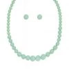 New In Collectif Natalie Bead Set Necklace And Earrings Mint
