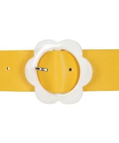 New In Collectif Nicola Flower Belt Yellow White
