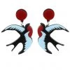 Collectif Rockabilly Swallow Earring Multi New In
