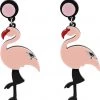 Collectif Pamela Flamingo 50's Earrings Pink New In