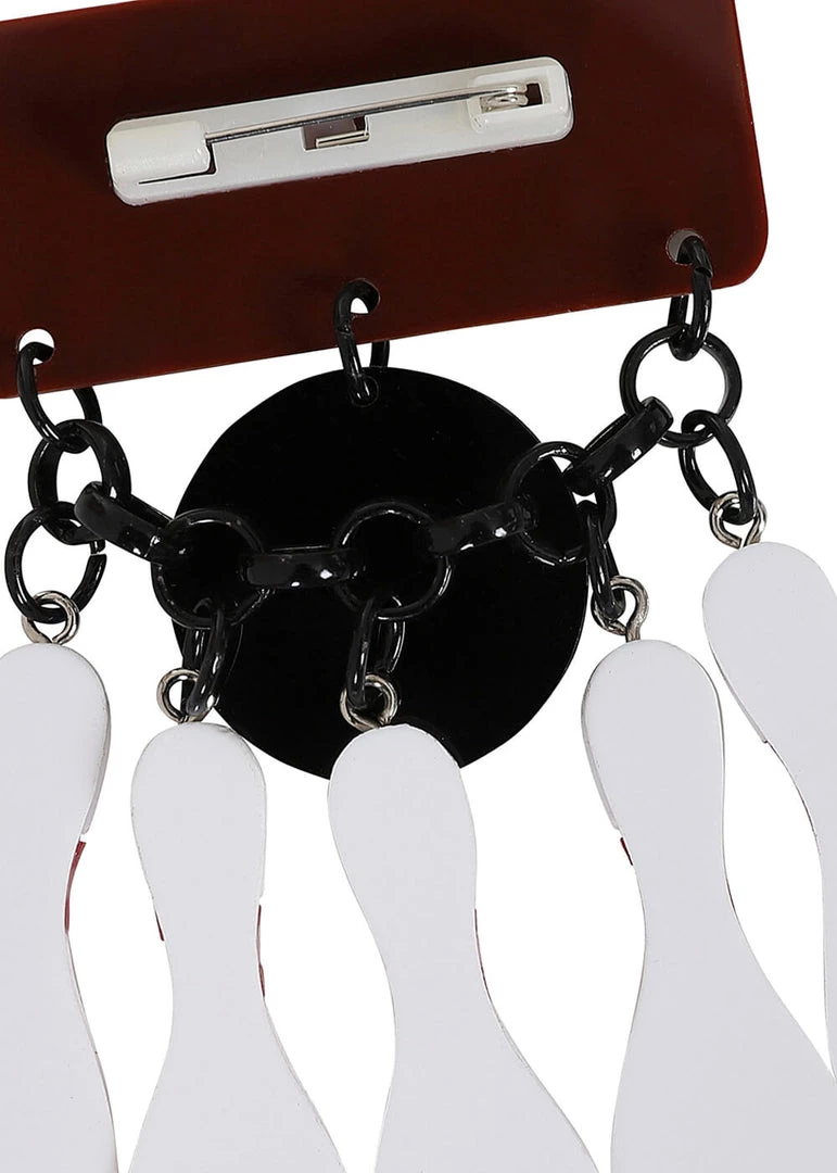 New In Collectif Bowling Pins 50's Broche Multicolour