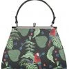 Collectif Tonya Parrot Paradise 50's Handbag Black New In