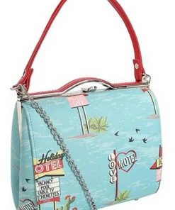 Collectif Carrie Motel 50's Handbag Blue New In