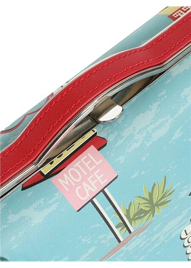 Collectif Carrie Motel 50's Handbag Blue New In