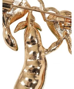 New In Collectif Peas In The Pod Brooch Green