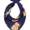 New In Collectif Spring Floral 40's Scarf Navy