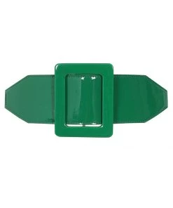 Collectif Tamiko Patent 60's Belt Green