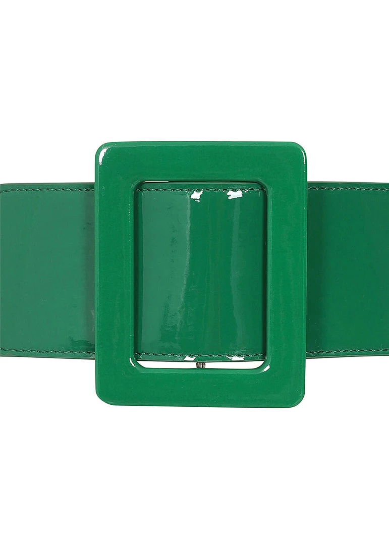 Collectif Tamiko Patent 60's Belt Green