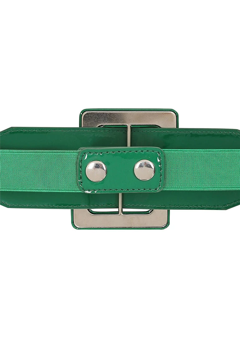 Collectif Tamiko Patent 60's Belt Green