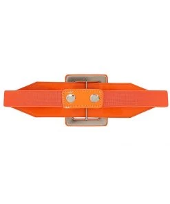 New In Collectif Tamiko Patent 60's Belt Orange