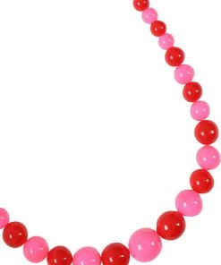 Collectif Natalie Two Tone 60's Necklace Red Pink New In