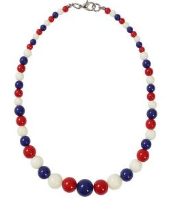 New In Collectif Kiria Nautical 40's Kette Red White Blue