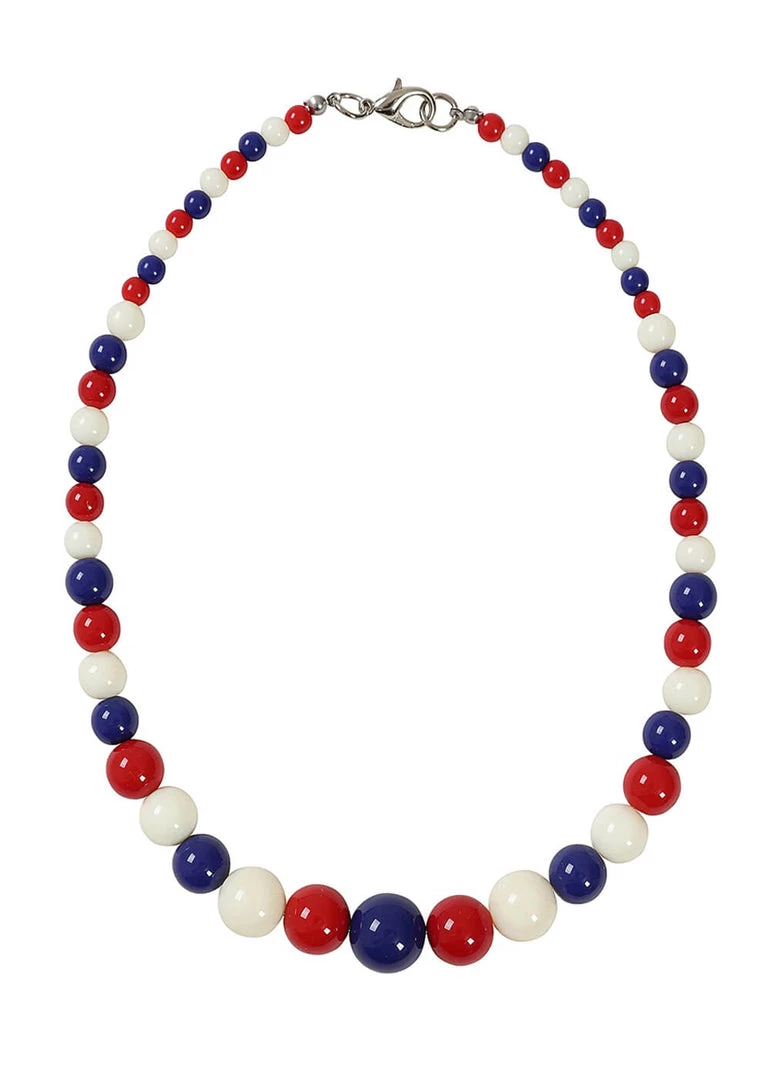 New In Collectif Kiria Nautical 40's Kette Red White Blue