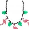 New In Collectif Flamingo 50's Necklace Pink