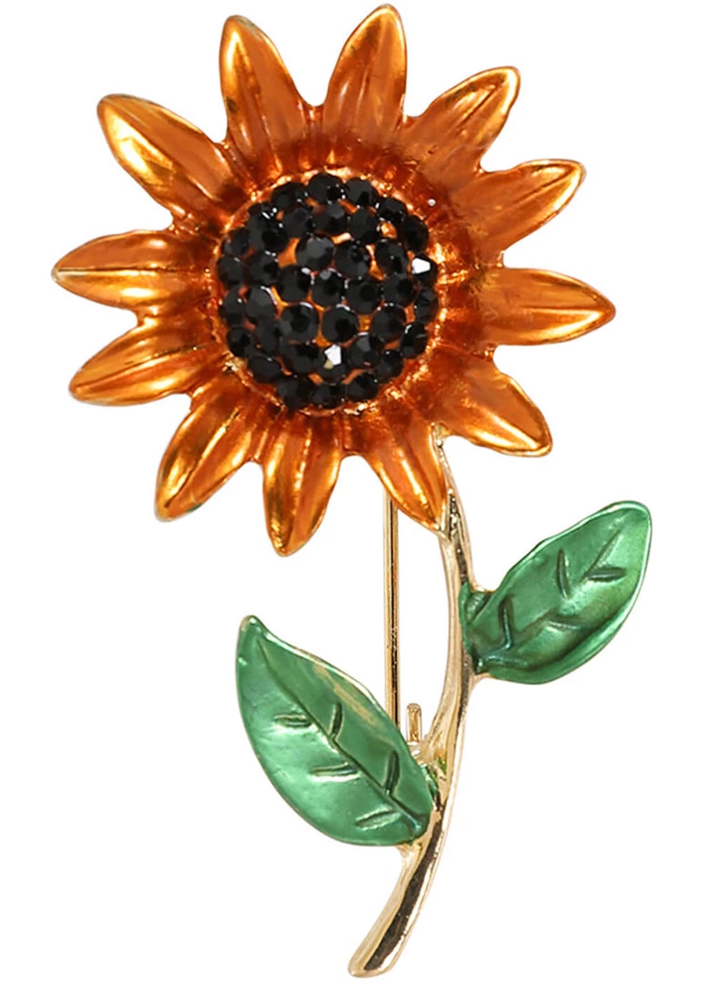 New In Collectif Sunflower Jessie Brooch Multi