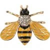 Collectif Yla The Bee Brooch Black Yellow New In