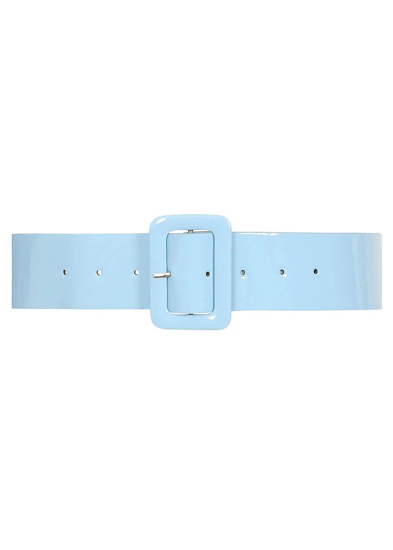 Collectif Sally 50's PVC Belt Light Blue