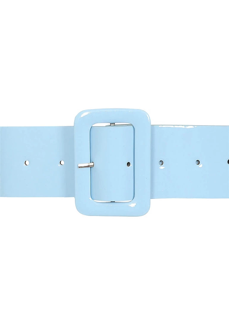 Collectif Sally 50's PVC Belt Light Blue