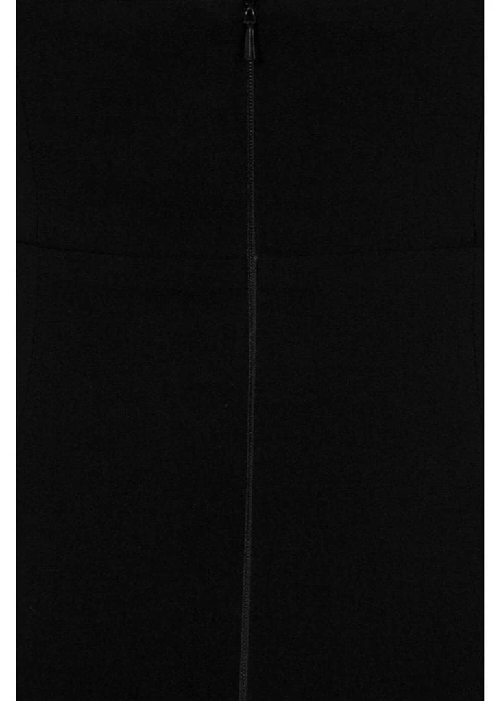 New In Collectif Karen Suspender 50's Pencil Skirt Black