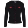 Collectif Jo Cherry Love 50's Cardigan Black New In