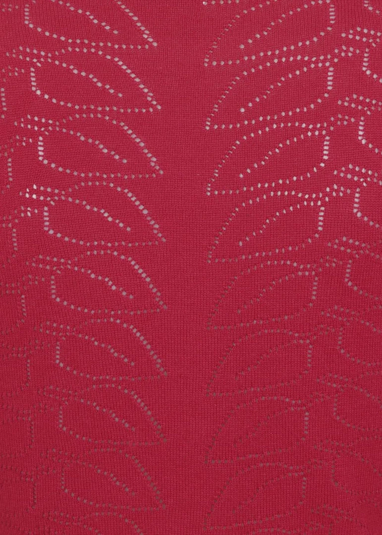 New In Collectif Leah Vintage Leaves 40's Cardigan Burgundy Red