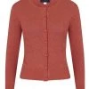 Collectif Leah Vintage Leaves 60's Cardigan Orange Colour New In
