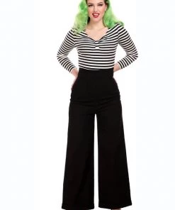 New In Collectif Kiki High Waisted 50's Jeans Black