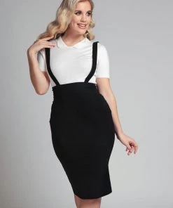 New In Collectif Alexa 50's Pencil Skirt Black