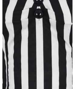 New In Collectif Dolores Striped 50's Top Black White