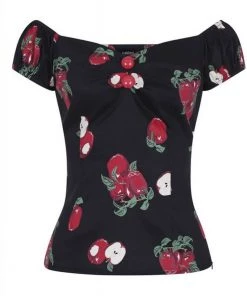 Collectif Dolores Apple 50's Top Black New In