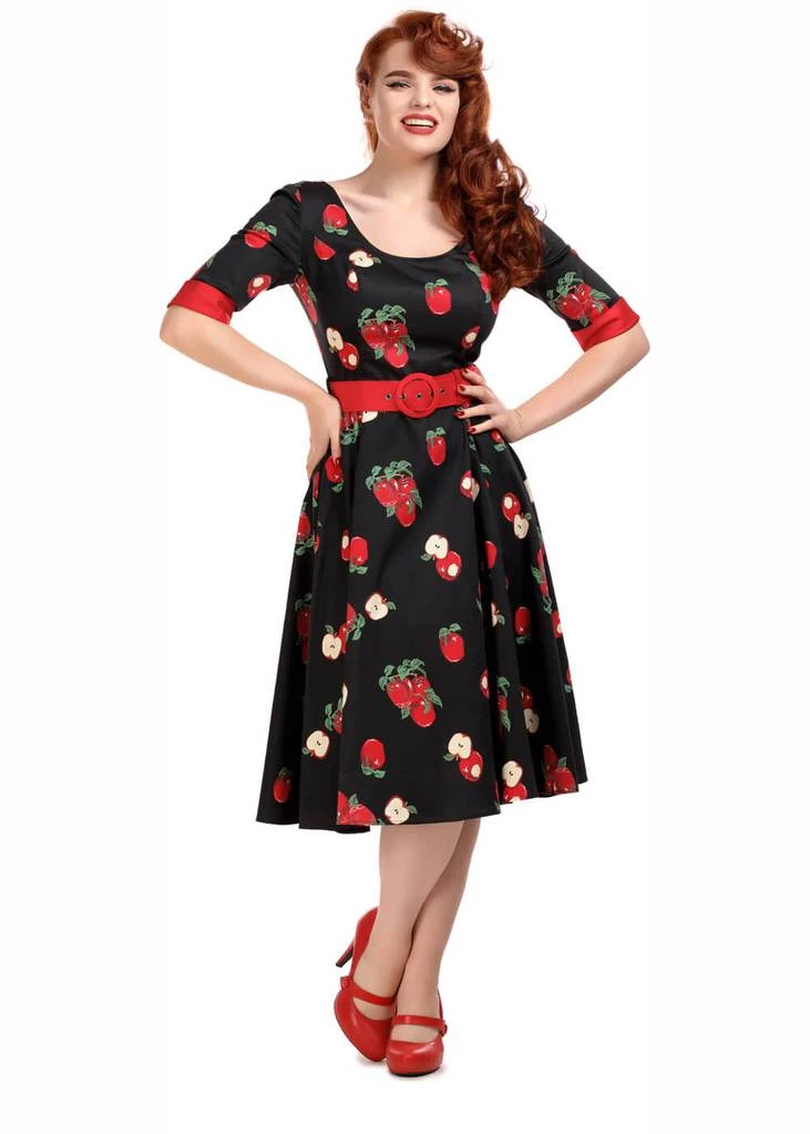 Collectif June Apple 50's Swing Dress Multi