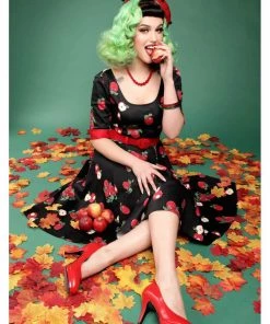 Collectif June Apple 50's Swing Dress Multi