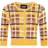 Collectif Lucy Moonhill Check 50's Cardigan Mustard