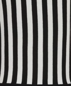 Collectif Joy Beetle Stripe Knitted 60's Top Black White