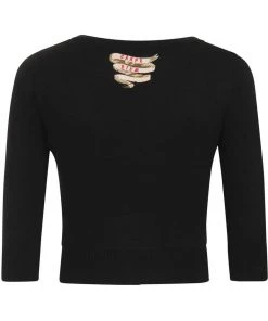 Collectif Charlene Carpe Diem 50's Cardigan Black