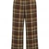 Collectif Baylee Mosshill Check 40's Trousers Brown New In