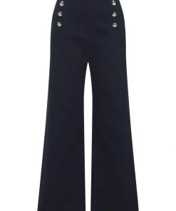 Collectif Taci Nautical 40's Jeans Navy Blue New In